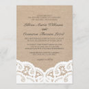 Search for burlap and lace wedding invitations Vintage