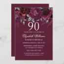 Search for burgundy and silver birthday invitations Modern