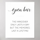 Search for hangover wedding signs Open bar
