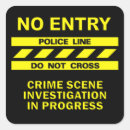 Search for crime scene stickers Investigation