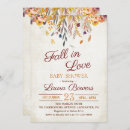 Search for fall in love baby shower invitations Rustic