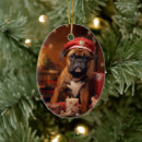 Search for boxer christmas tree decorations Boxer dog figurine