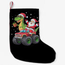 Search for dinosaur christmas stockings Santa