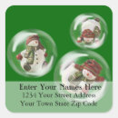 Search for snowmen return address labels Vintage