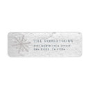 Search for snowflake wedding return address labels Silver