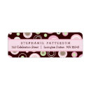 Search for dot circle return address labels Pink