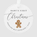 Search for gingerbread man christmas tree decorations Baby's first christmas