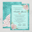 Search for teal birthday invitations Floral