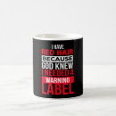 Search for warning label mugs Ginger