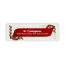 Search for holly leaf return address labels Red and green