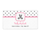 Search for polka labels Pink and black