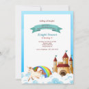 Search for unicorn castle invitations Rainbow