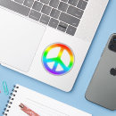 Search for rainbow peace sign stickers Hippie
