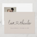 Search for love and thanks wedding thank you cards Elegant