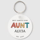 Search for best auntie ever key rings Retro
