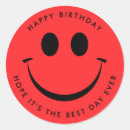 Search for red face stickers Happy