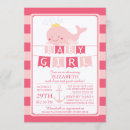 Search for whale baby girl shower invitations Cute