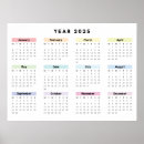 Search for yearly calendar posters Simple