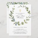Search for eucalyptus wreath invitations Gold cross