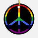 Search for peace sign christmas tree decorations Colourful