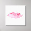 Search for pink lips canvas prints Lipstick