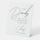 Search for funny wedding signs Drinks are on us