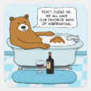 Search for funny bear cartoon stickers Humourous