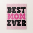 Search for best mom ever puzzles Black