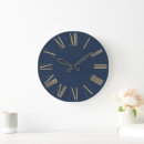 Search for navy blue clocks Roman numerals