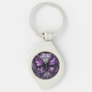 Search for purple butterfly key rings Black
