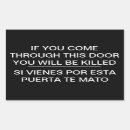 Search for do not enter stickers Warning