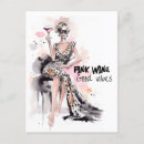 Search for pink leopard postcards Watercolor