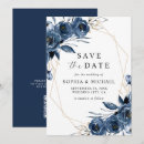 Search for flowers wedding save the dates Navy blue