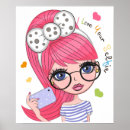 Search for pink haired girl posters Female