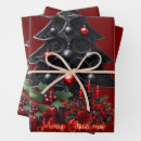 Search for gothic christmas wrapping paper Xmas