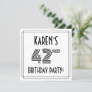 Search for 42nd birthday invitations Stylish