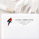 Search for macaw return address labels Colourful