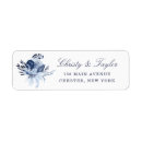Search for floral navy blue return address labels Foliage