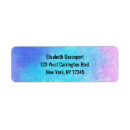 Search for purple and aqua return address labels Watercolour