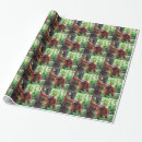 Search for forest animal wrapping paper Red