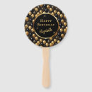 Search for graduation hand fans Black and gold