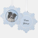 Search for border collie christmas tree decorations Black