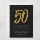 Search for suprise party invitations Black and gold
