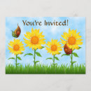 Search for sunflower and butterfly invitations Party