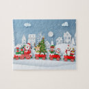 Search for christmas train puzzles Santa