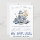 Search for victorian bridal shower invitations Blue