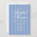 Search for stripe bridal shower invitations Blue
