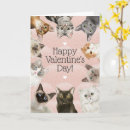 Search for cute cat valentines day cards Watercolor