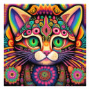 Search for psychedelic animals posters Cat