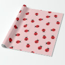 Search for ladybugs wrapping paper Pink